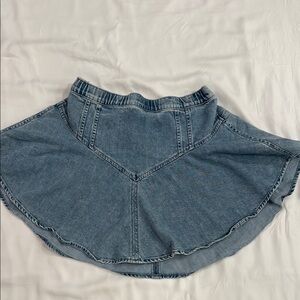 Aerie Light Blue Denim Skirt